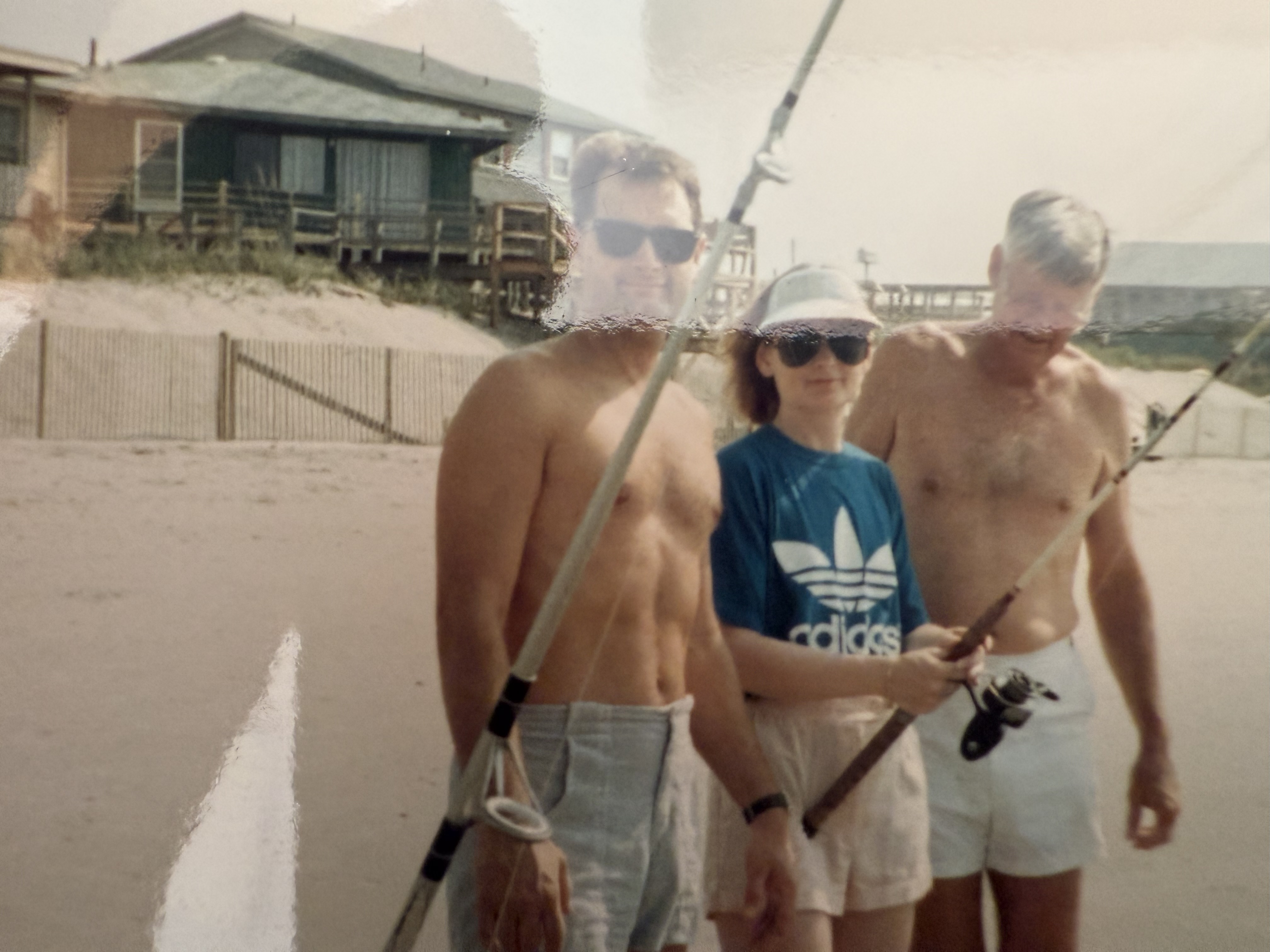 Ken Jr, Lorraine, Dad Fishing.JPG